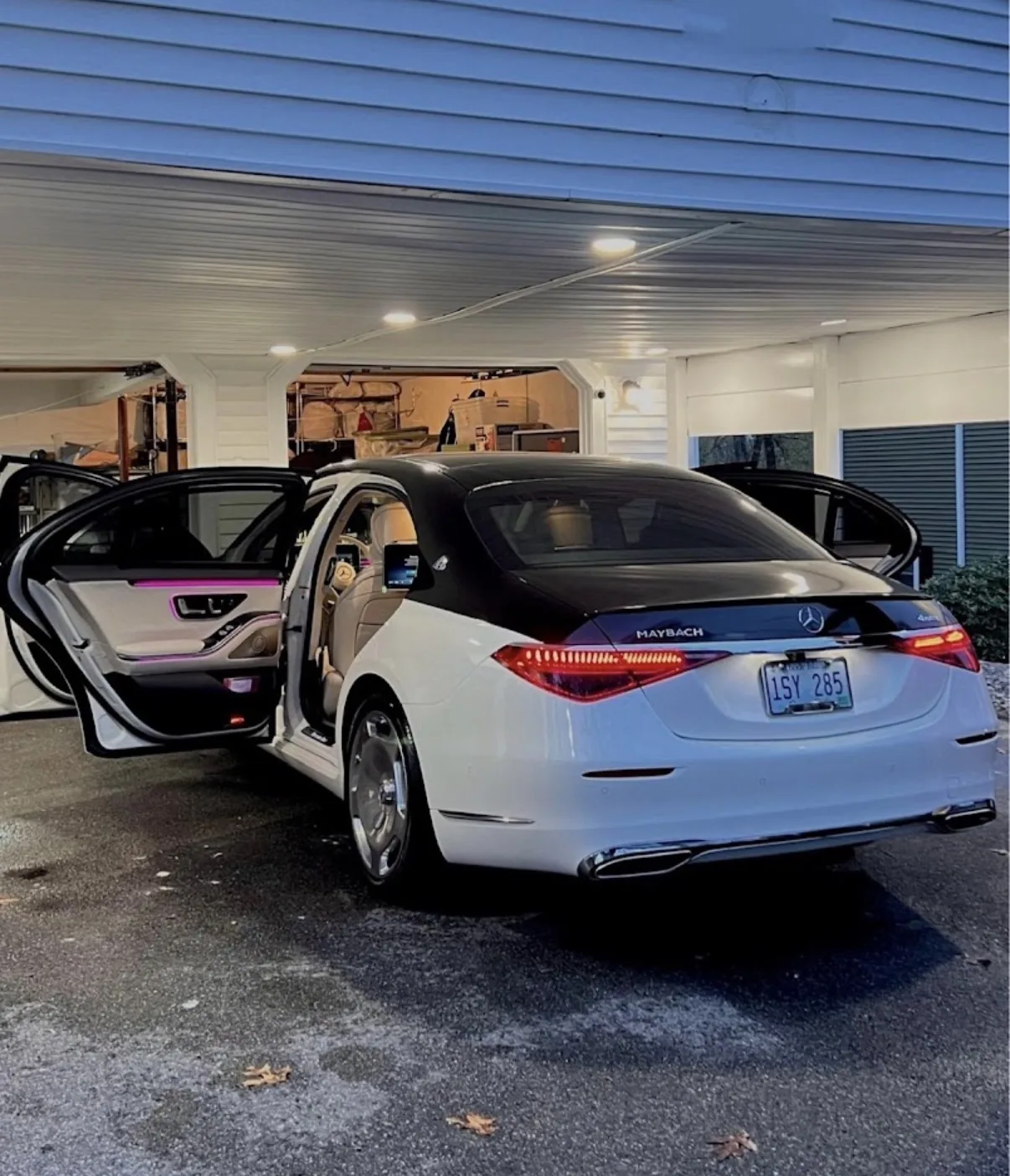 White Mercedes-Maybach after mobile detailing